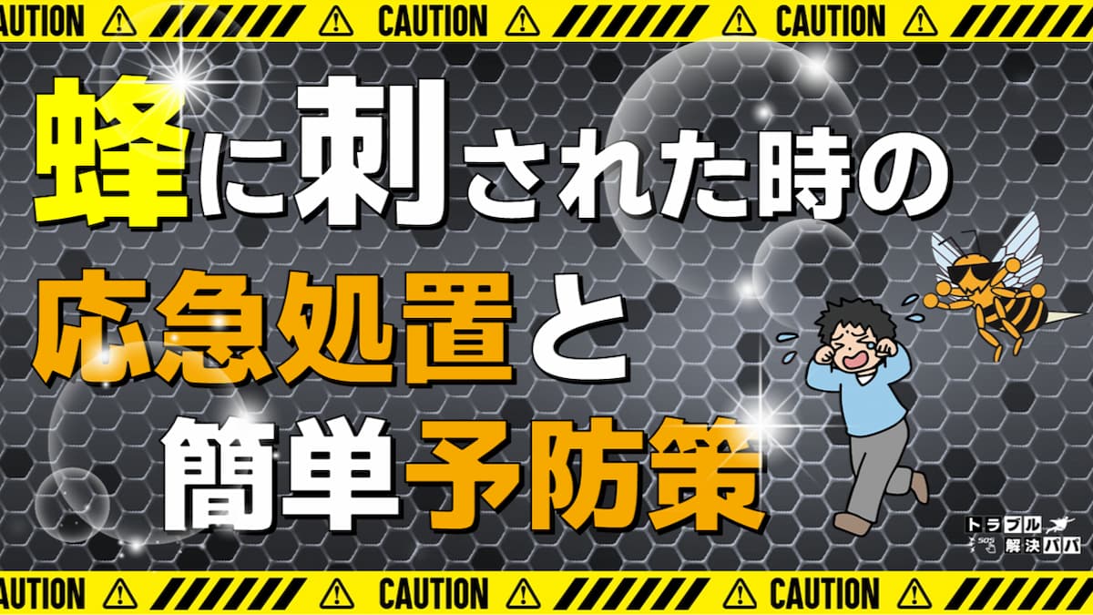 蜂に刺された時の応急処置と予防策