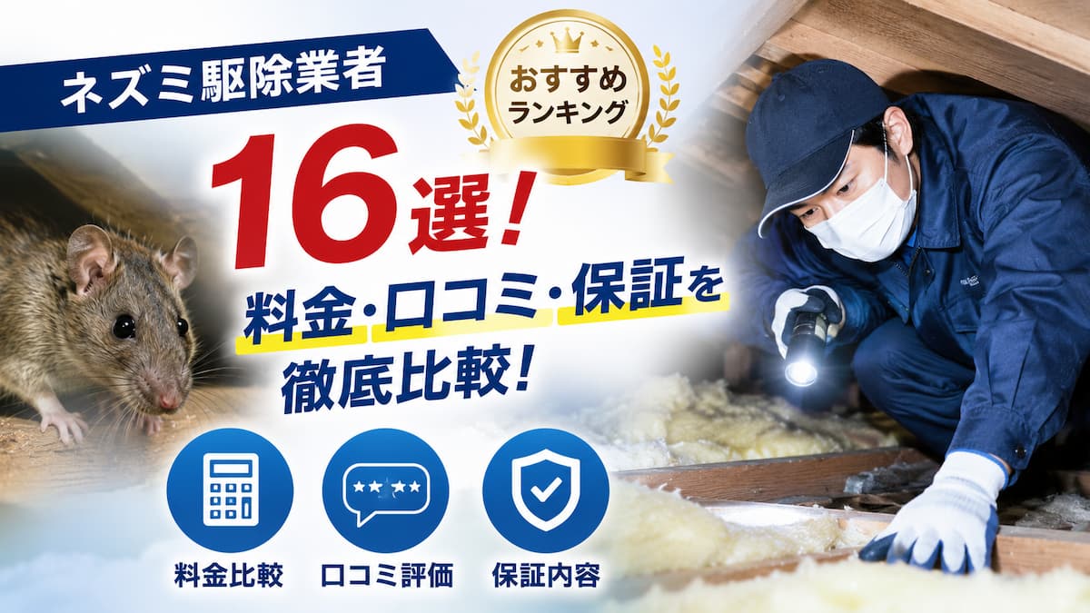 ネズミ駆除業者おすすめランキング